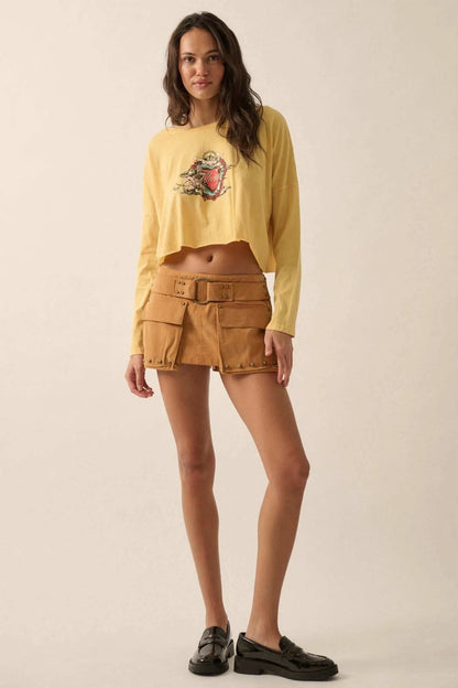 Love Always Cropped Long-Sleeve Graphic Tee