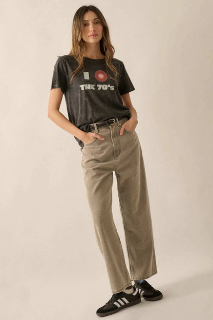 I Love the 70s Vintage-Wash Music Graphic Tee
