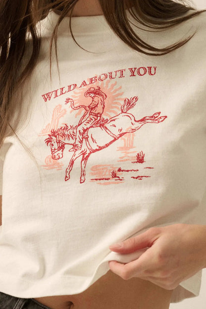 Wild About You Cropped Cowboy Graphic Baby Tee