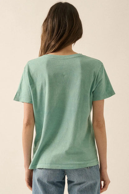 Free Spirit V-Neck Dolphin Graphic Tee
