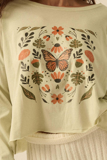 Monarch Season Long-Sleeve Butterfly Graphic Tee