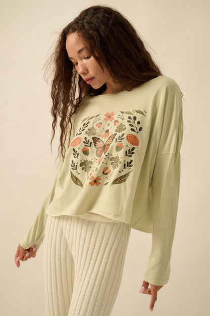 Monarch Season Long-Sleeve Butterfly Graphic Tee