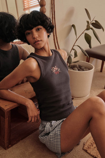 Sweet Cherries Crewneck Thermal Graphic Tank Top