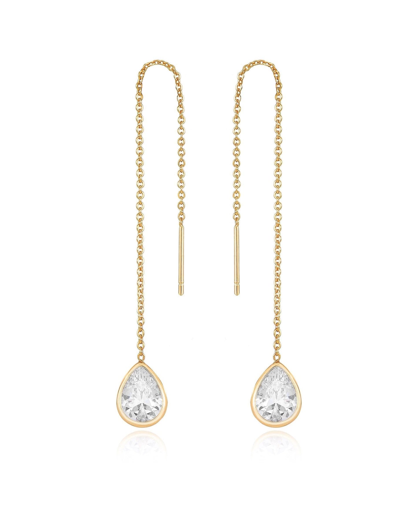 Barely There Chain and Crystal Dangle Earrings