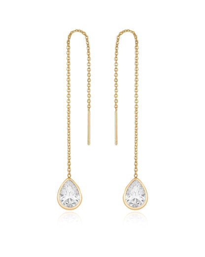 Barely There Chain and Crystal Dangle Earrings