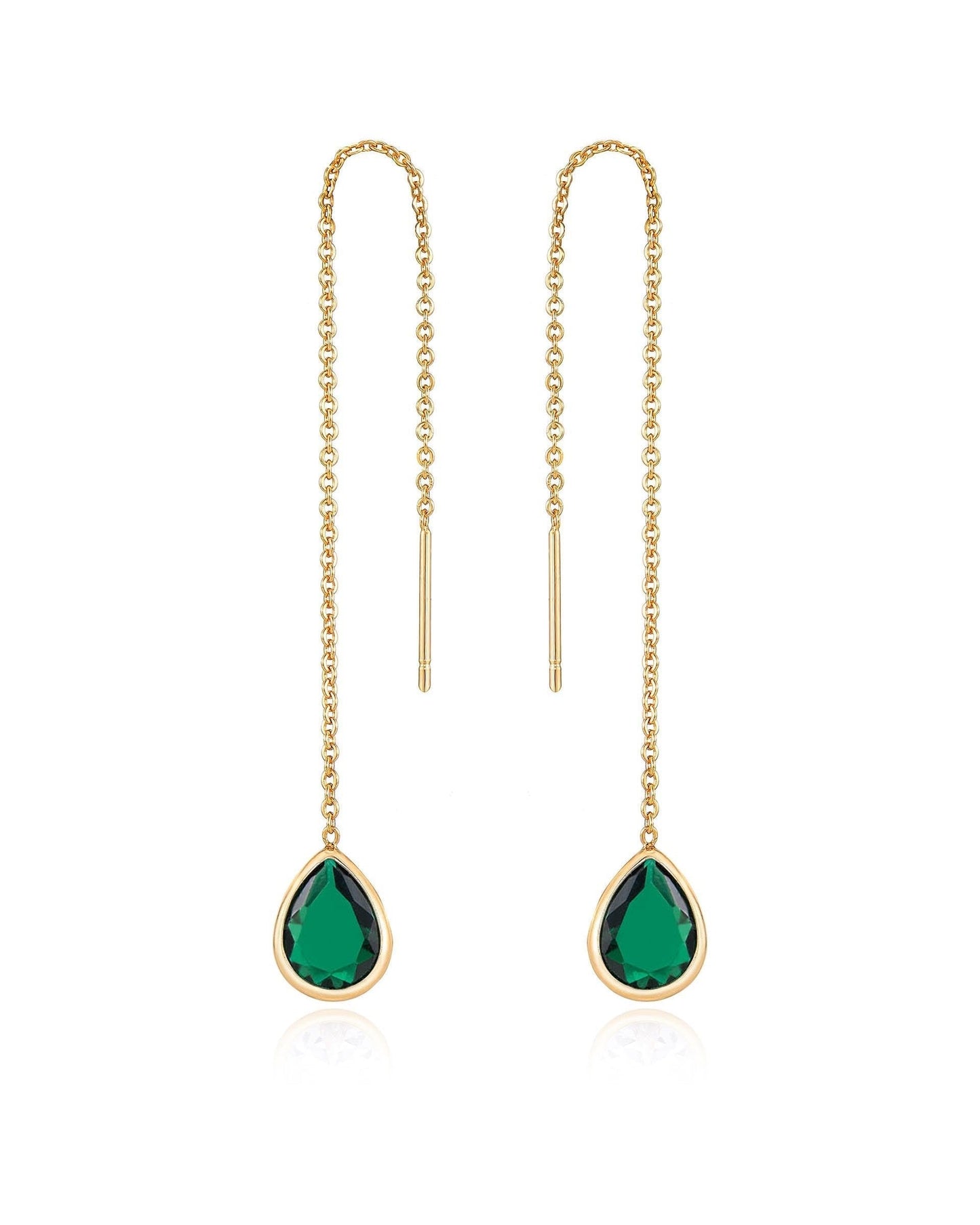 Barely There Chain and Crystal Dangle Earrings
