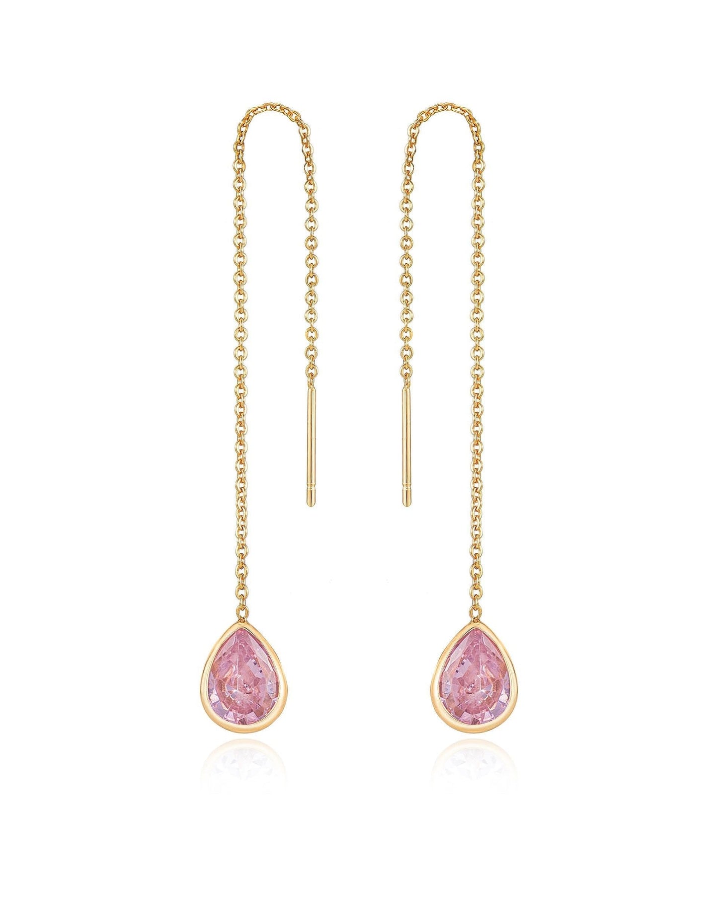 Barely There Chain and Crystal Dangle Earrings