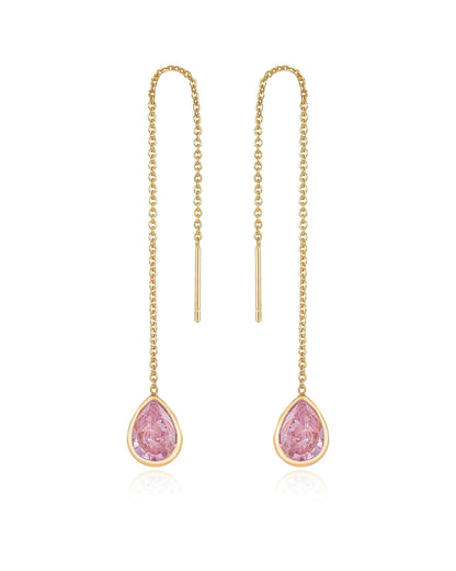 Barely There Chain and Crystal Dangle Earrings
