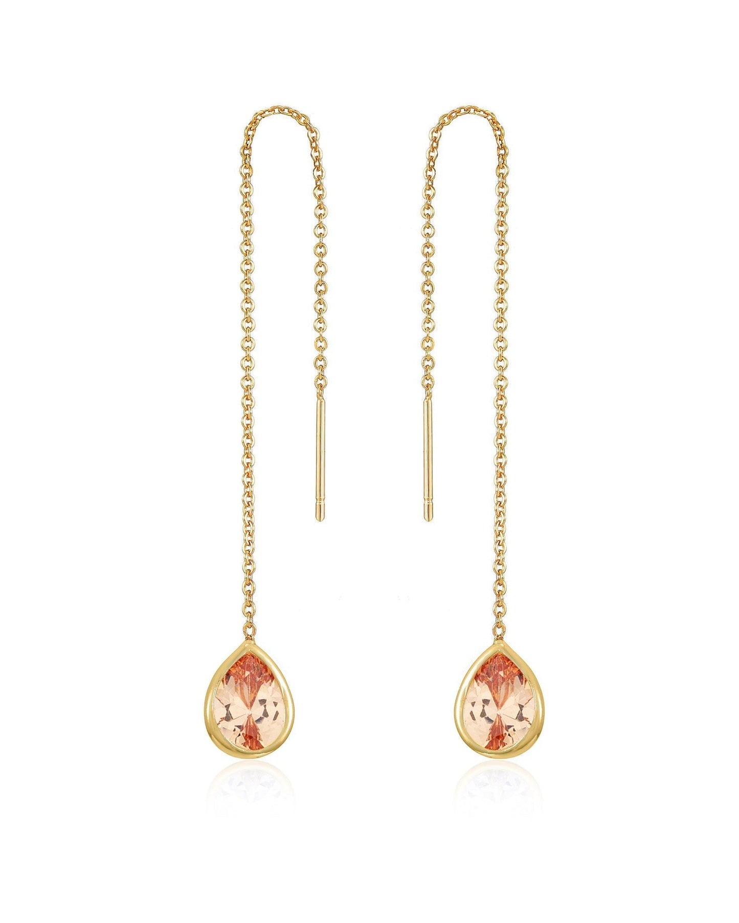 Barely There Chain and Crystal Dangle Earrings