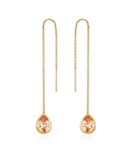 Barely There Chain and Crystal Dangle Earrings
