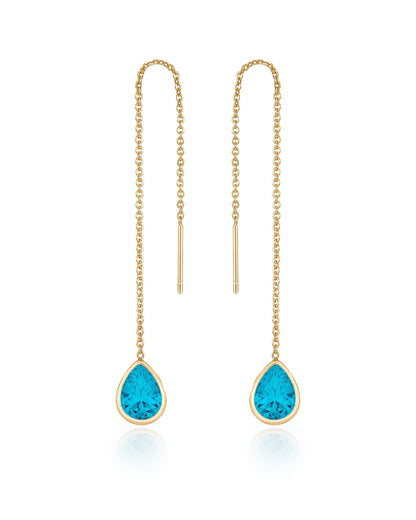 Barely There Chain and Crystal Dangle Earrings