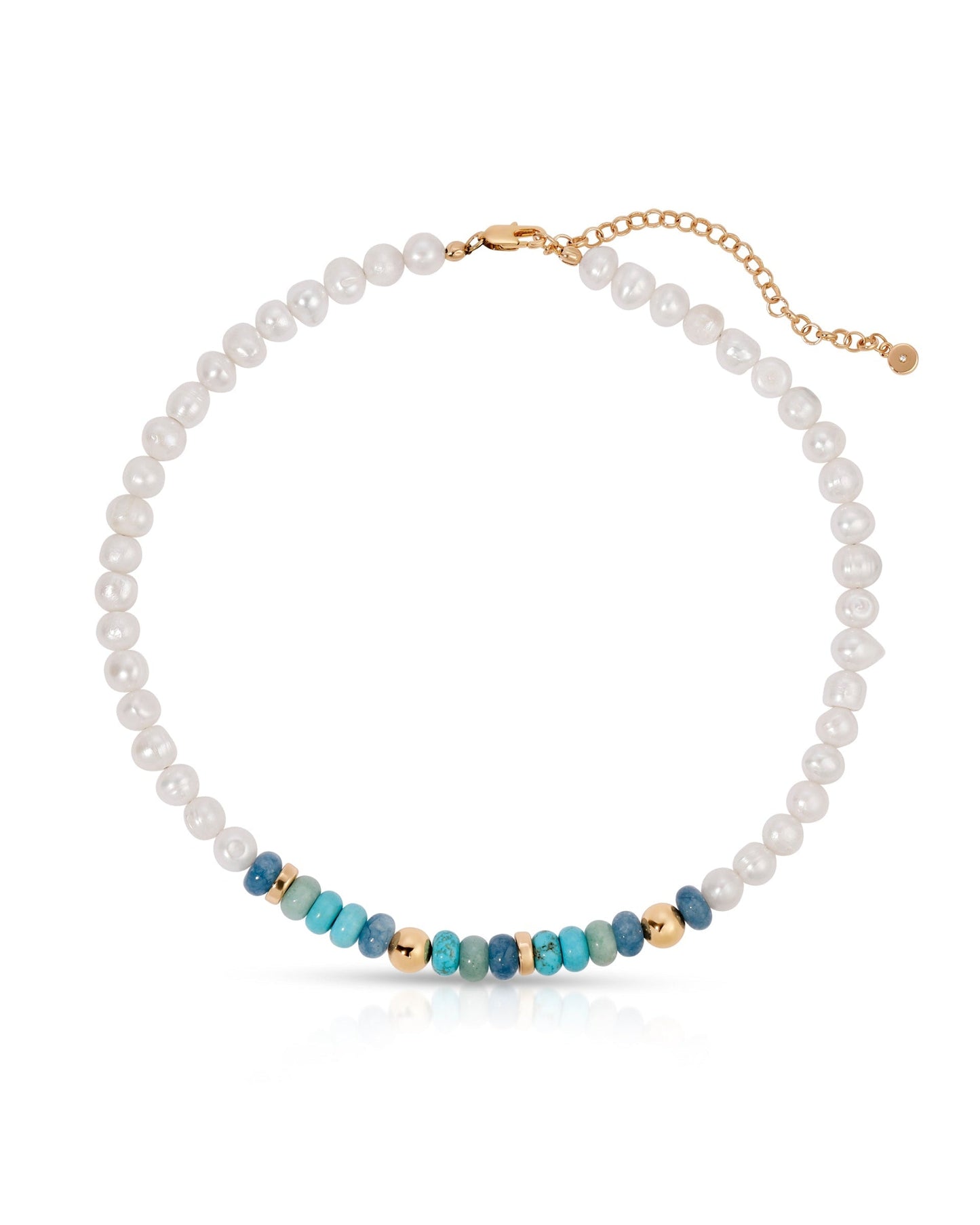 Beach Day Pearl and Gemstone Necklace