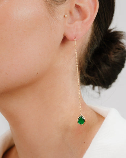 Barely There Chain and Crystal Dangle Earrings