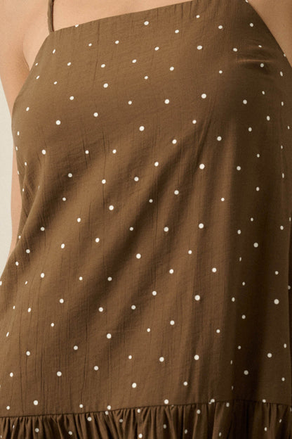 Sweet Spot Polka Dot Drop-Waist Cami Maxi Dress