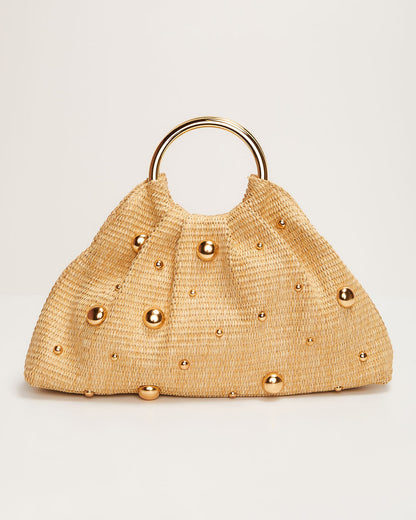 Calista Raffia Tote Bag