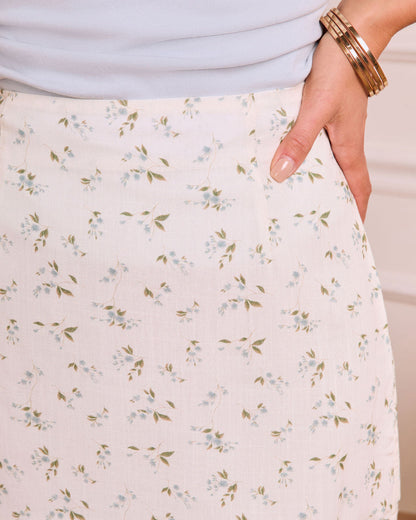 Breezy Meadow Floral Mini Skirt