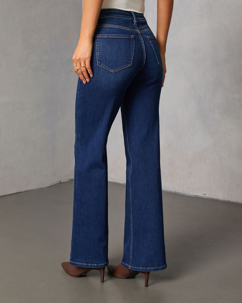 Camelle Super Stretch High Rise Straight Leg Jeans