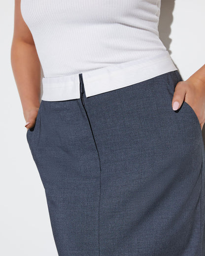 Boss Babe Pocketed Midi Skirt