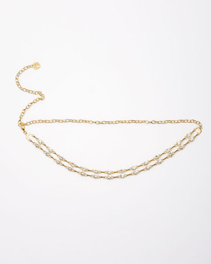 Alfred Rhinestone Chain Belt