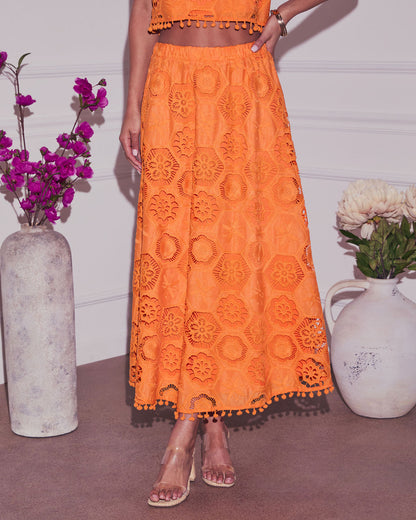 As You Are Embroidered Maxi Skirt