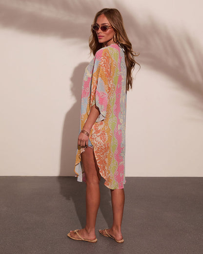 Fresh Rays Abstract Cover Up Top