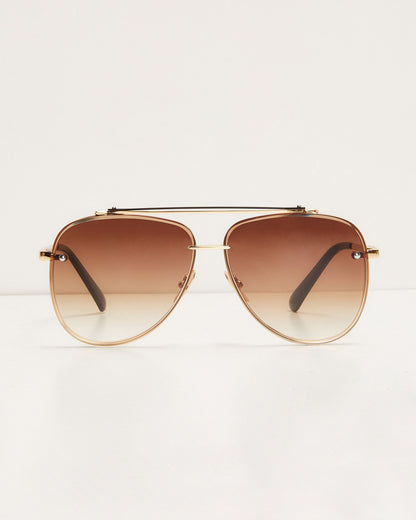 Berlin Ombre Oversized Aviator Sunglasses