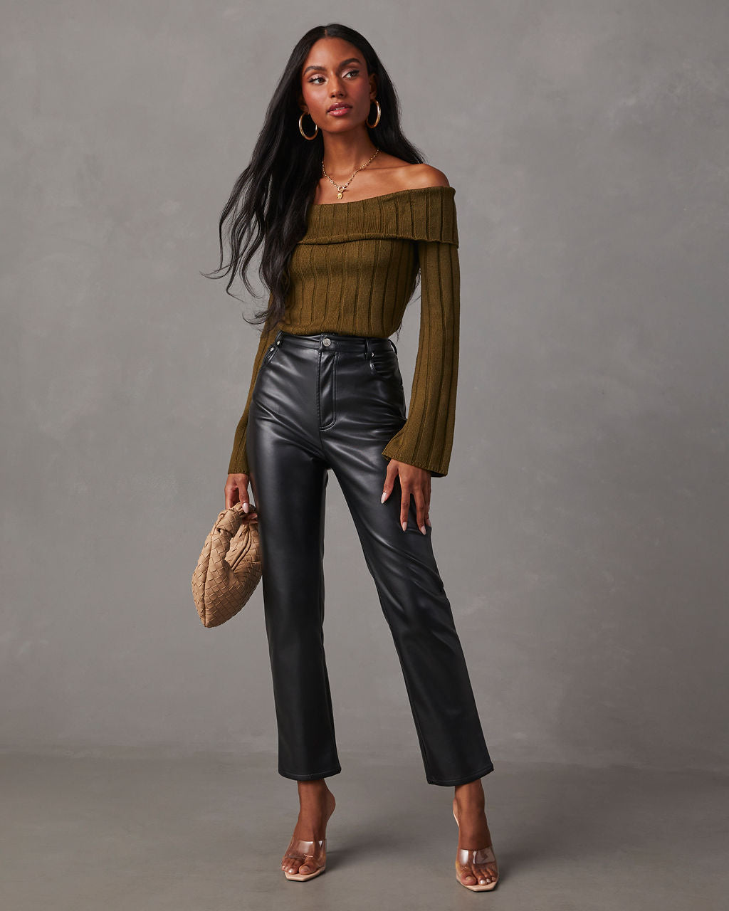 Daphne Off The Shoulder Ribbed Sweater