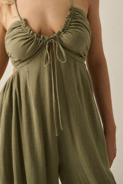 Every Breath Cotton Gauze Wide-Leg Jumpsuit