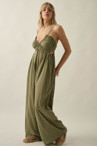 Every Breath Cotton Gauze Wide-Leg Jumpsuit