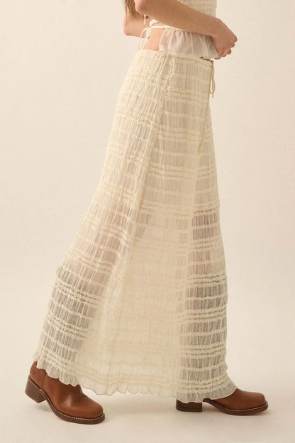 Whisper My Name Ruffled Chiffon Maxi Skirt
