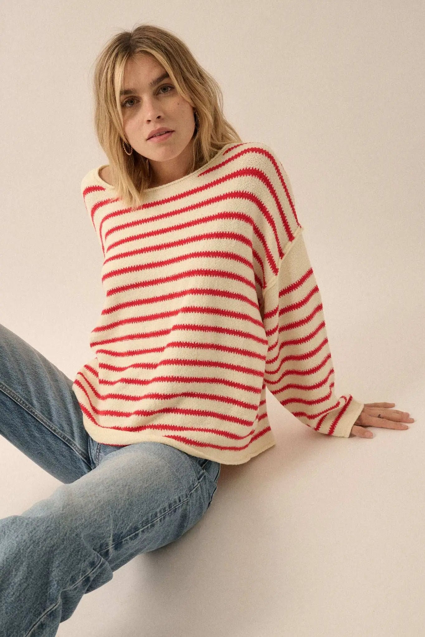 Stripe Hype Oversized Striped Sweater