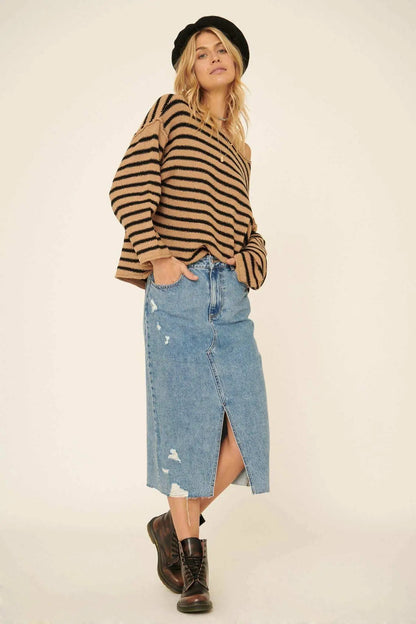 Stripe Hype Oversized Striped Sweater