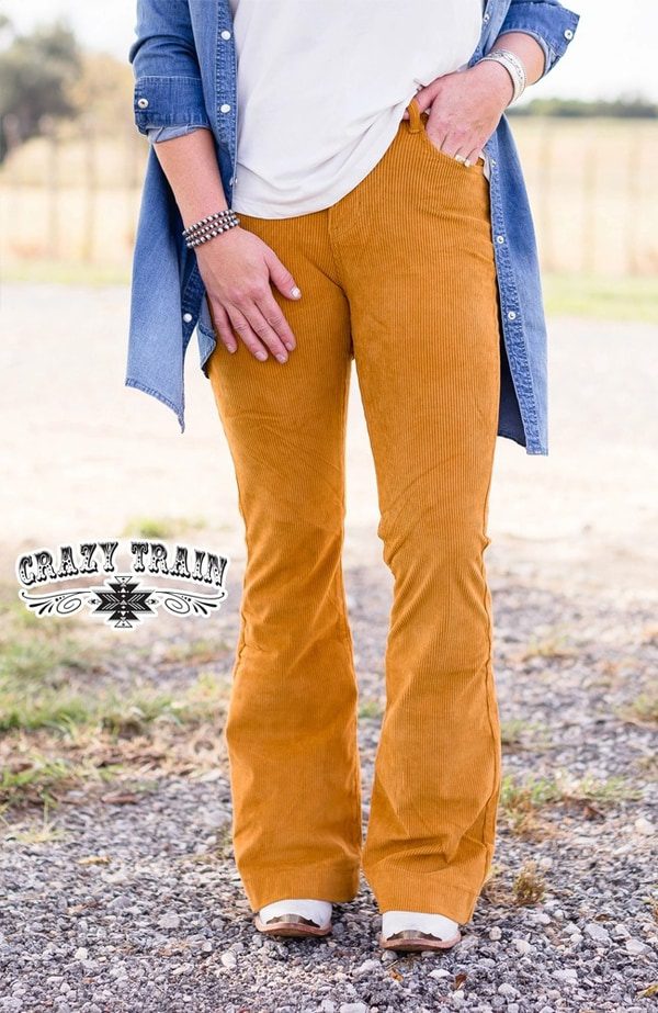 Good Vibes Mustard Corduroy Pants