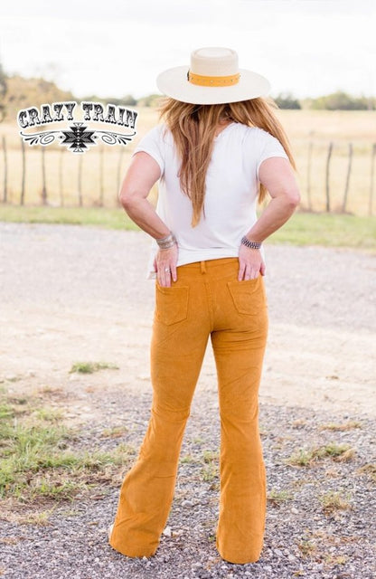Good Vibes Mustard Corduroy Pants