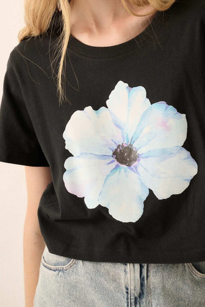 Watercolor Blossom Garment-Dyed Floral Graphic Tee