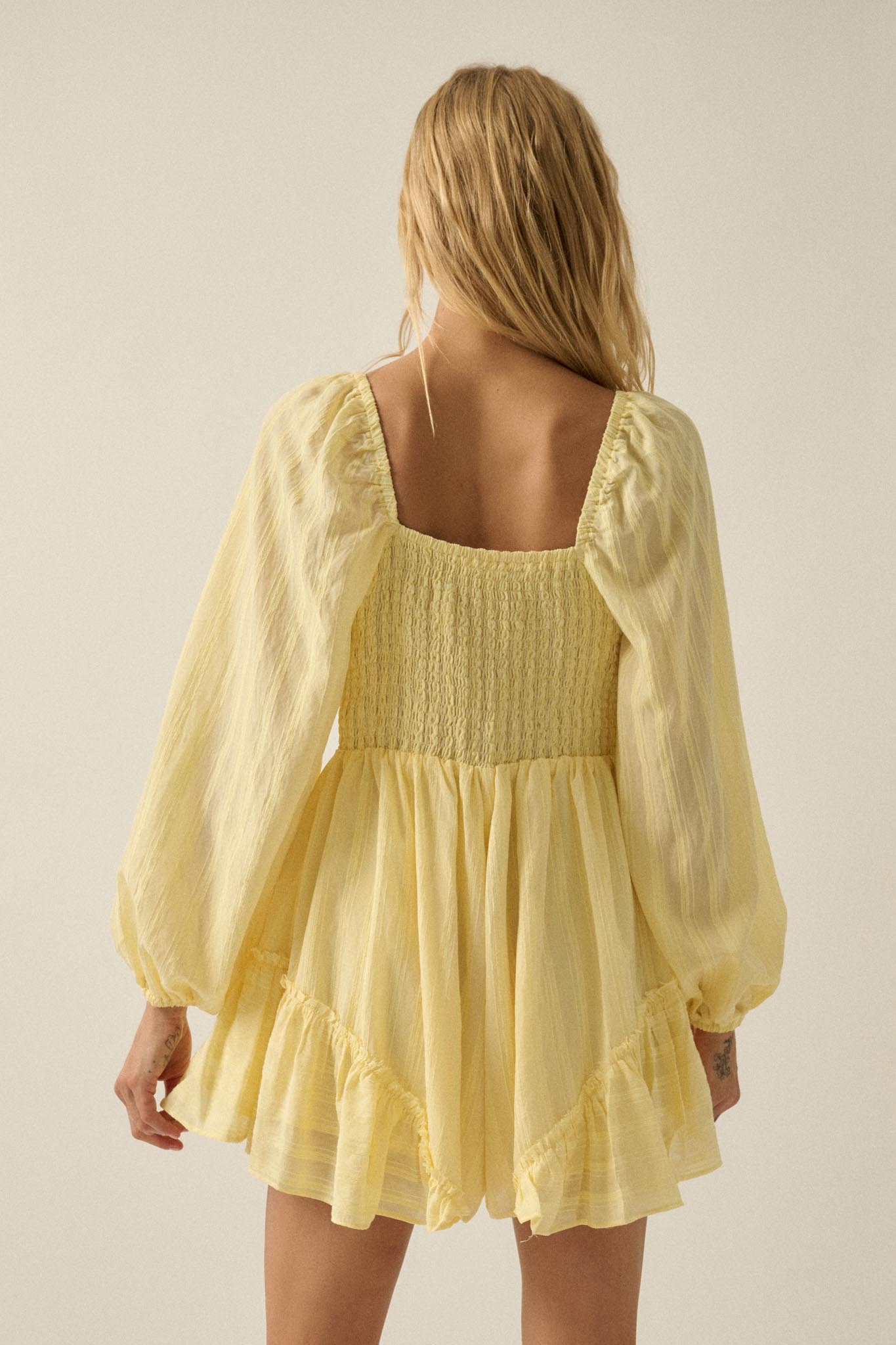Life Is Sweet Striped Ruffle Tie-Front Romper