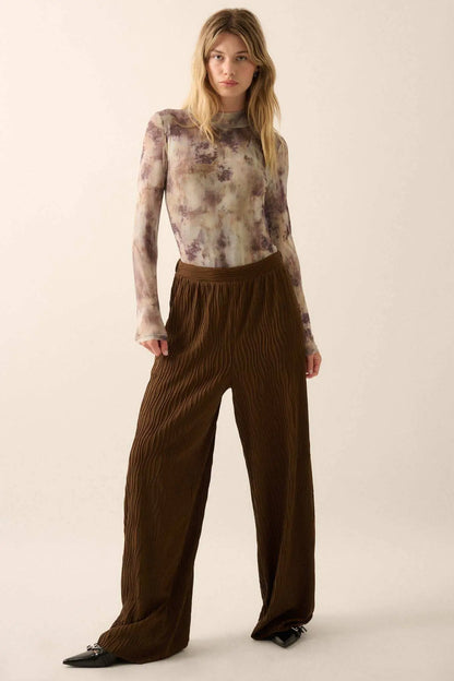 Smokeshow Tie-Dye Mesh Mock Neck Bodysuit