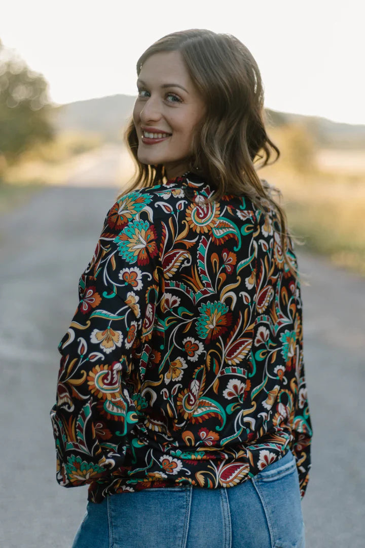 Painted Paisley Top