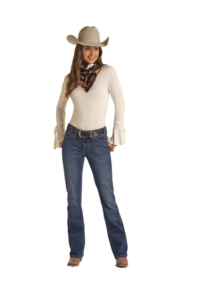 Rock & Roll Back Yoke Mid Rise Jean