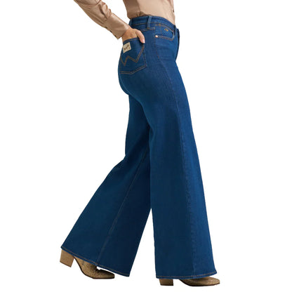 Wrangler X Lainey Wilson Ladies Cheeky Wide Leg Blue Jean