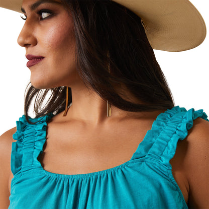 Arita Tilly Teal Sleeveless Tank