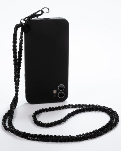 Black on Black Crossbody Phone Chain