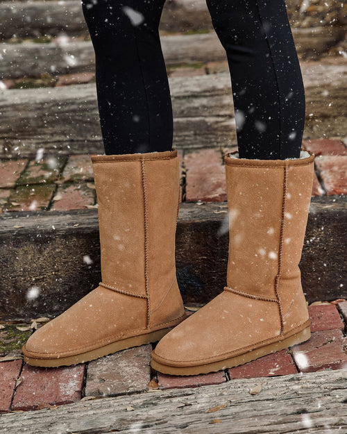 Eliah Faux Suede Mid Calf Boots