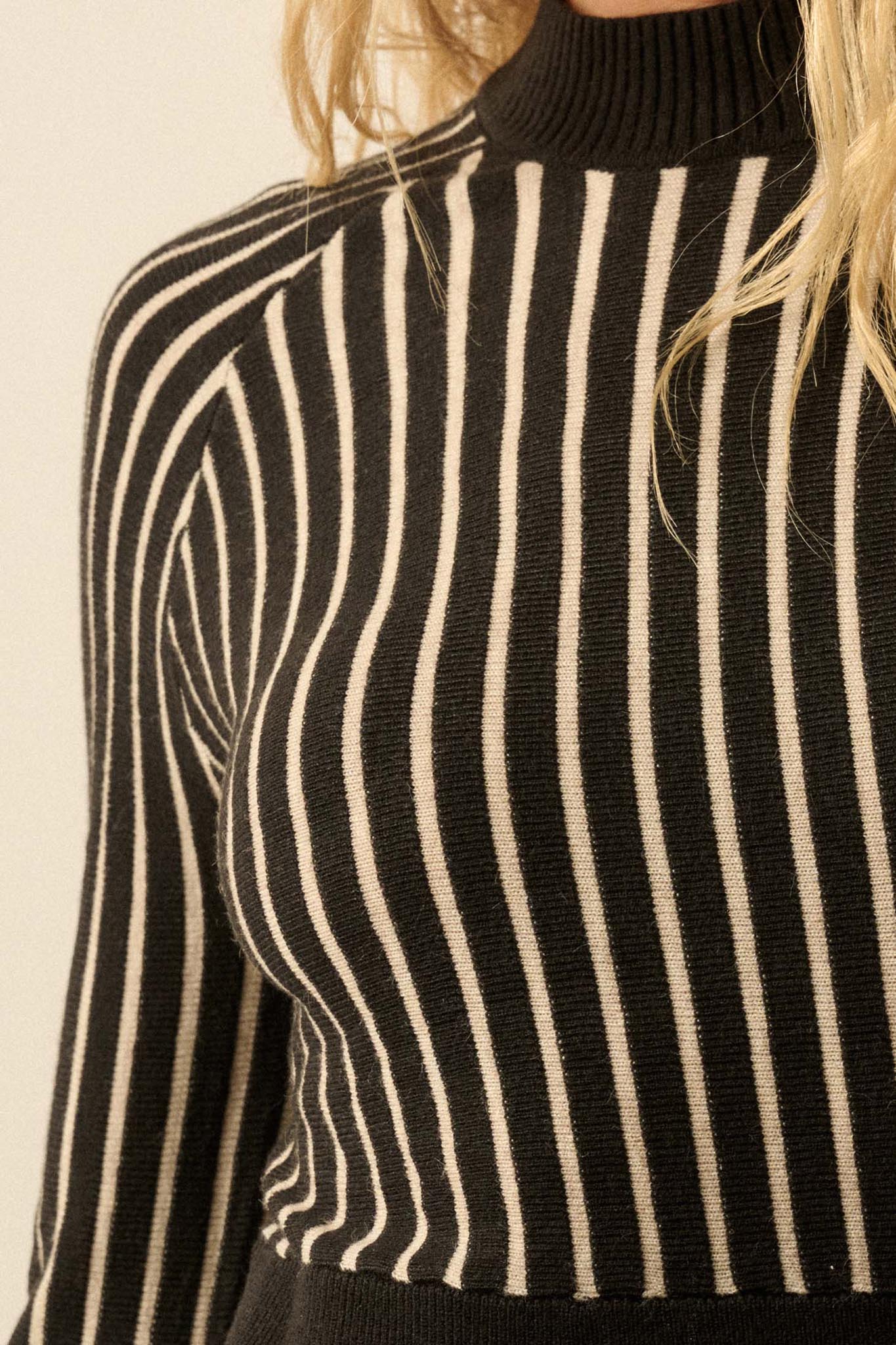 Style Lines Striped Bell-Sleeve Maxi Sweater Dress