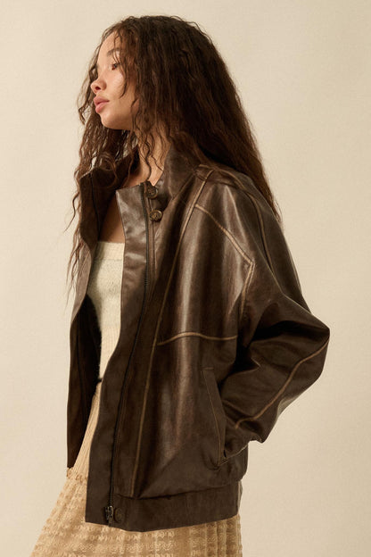Soul Rider Vegan Leather Oversize Jacket