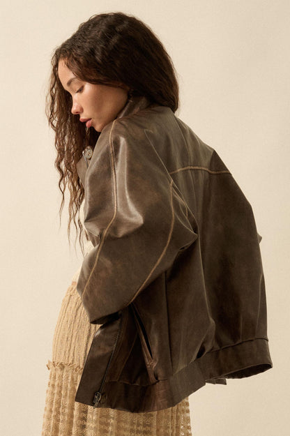 Soul Rider Vegan Leather Oversize Jacket
