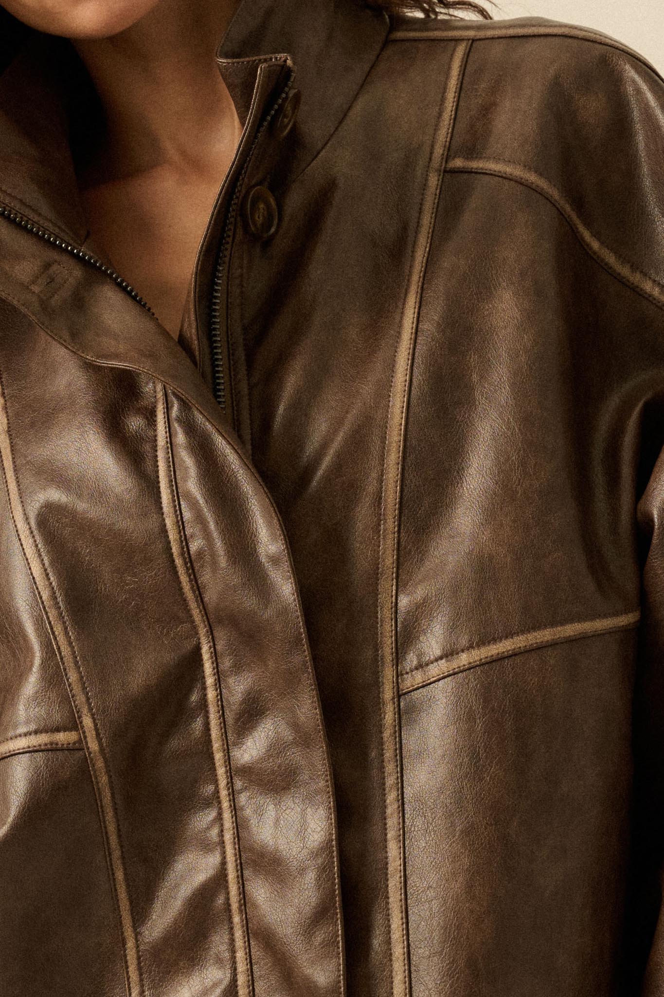Soul Rider Vegan Leather Oversize Jacket