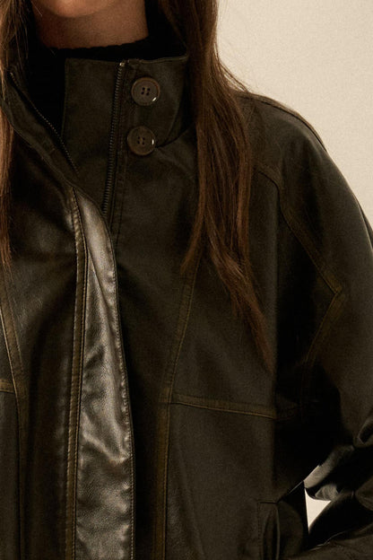 Soul Rider Vegan Leather Oversize Jacket
