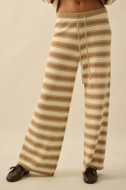Stripe to It Textured Striped Knit Sweater Pants