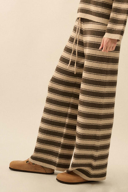 Stripe to It Textured Striped Knit Sweater Pants